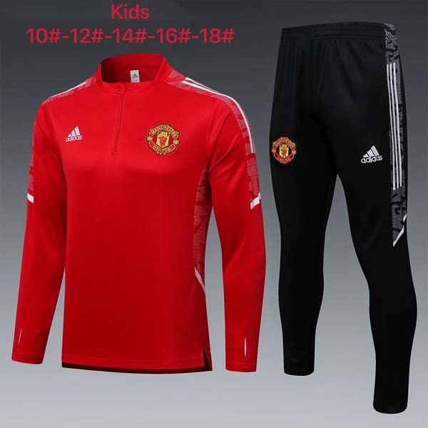 Niño Sudadera De Training Manchester United 2022 Rojo Negro